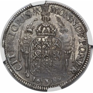 Pomořansko – Západní Pomořansko pod švédskou nadvládou, Karel XI., 2/3 talaru (gulden) 1689 ILA, Štětín