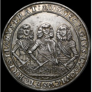 Silesia - Duchy of Legnica, Brzeg, and Wołów, The Three Brothers, Thaler 1659 EW, Brzeg - very rare and very nice