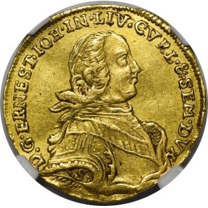 Kurlandia, Ernest Jan Biron, Dukat 1764 ICS, Mitawa - rzadkość