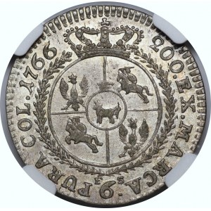 Stanisław August Poniatowski, 1776 FS Six-Reichsthaler, Warsaw—trial strike—rare