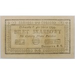 4 zloté 1794 – série (1)(H) – „vynechané“ písmeno „e“ – PĚKNÉ