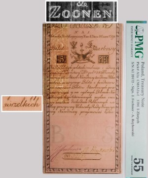 5 złotych 1794 - seria N. A 1. - poprawnie 