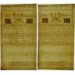 Dvojica 2 x 10 zlotých z roku 1794 – SÉRIOVÉ ČÍSLO – A 33493 / B 33494 – vodoznak [J HONIG]