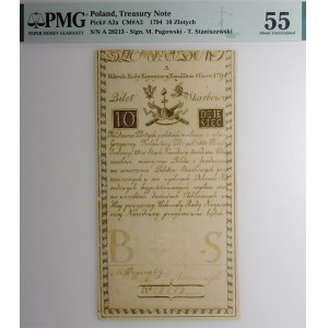 10 złotych 1794 - seria A - PIĘKNY