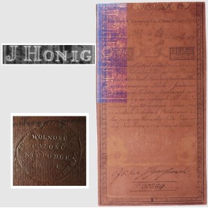 50 złotych 1794 - serii C - filigran [J HONIG] - papier gruby - PIĘKNY