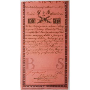 100 złotych 1794 - rzadka seria C - PIĘKNY
