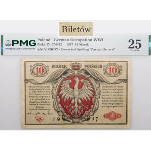 10 Polish Marks, 1916 - General A - Tickets
