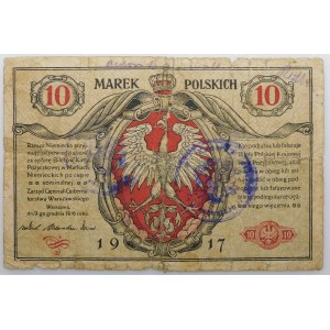 10 marek polskich 1916 - Generał A - Biletów - FAŁSZERSTWO