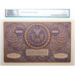 1000 marek polskich 1919 - III Serja AL - numeracja szeroka - PIĘKNY