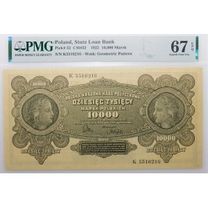 10,000 Polish marks, 1922—K series—BEAUTIFUL