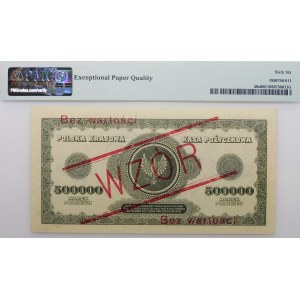 500.000 marek polskich 1923 - seria D Nr 001234❊ / 567890❊ - WZÓR - PIĘKNY