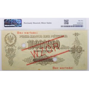 10.000.000 marek polskich 1923 - seria C 123456 / 789000 - WZÓR - PIĘKNY