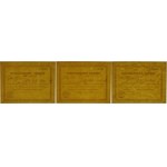 3 x Certificates from the Ministry of the Treasury dated 1918