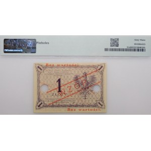 1 złoty 1919 - seria S. 46 B - nr 4040 - WZÓR. - PIĘKNY