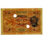 5 złotych 1919 - seria S. 83. A. - nr 1235 - WZÓR. - jeden z 6 znanych - PIĘKNY