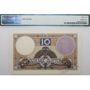 10 zlotých 1919 – séria S. 3. A. – klauzula na liliovom pozadí – KRÁSNY