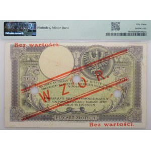 500 zlotych, 1919 – Series C – No. 2672 – PROOF. – NICE