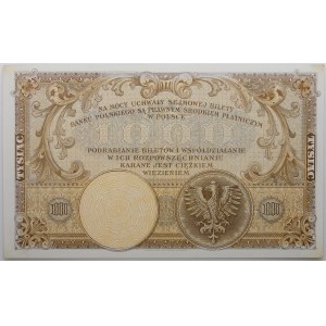 1,000 zlotys, 1919 – Series A – BEAUTIFUL
