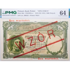 5,000 zlotys 1919 - DESIGN - raised print - BEAUTIFUL