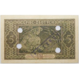 5 zlotych, 1926 government ticket—Series A—COUNTERFEIT to the detriment of the issuer