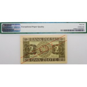 2 zlote, 1936 – BX series – later overprint: WZÓR – the so-called “Kamiński design”