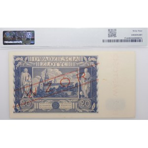 20 złotych 1936 - seria AM - oryginalny WZÓR z epoki - ŁADNY
