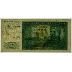 10 zloty 1939 - serie A 000000 - prova di stampa - annotazioni di K. Chybiński