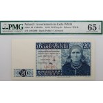 20 zlotys 1939 - série L - impression TDLR - MAGNIFIQUE