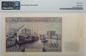 500 złotych 1939 - seria A 000000 - druk próbny - znak wodny od 10 złotych