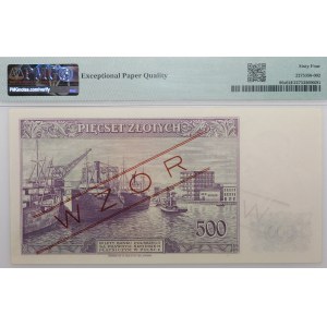 500 złotych 1939 - seria A 012345 - WZÓR - PIĘKNY