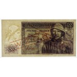 500 złotych 1939 - seria A 012345 - WZÓR - PIĘKNY