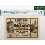 Gdańsk - 10.000 marek 1923 - RZADKI i PIĘKNY