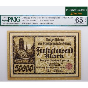 Gdańsk - 50,000 marks, 1923 - brown - BEAUTIFUL