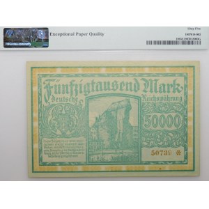 Gdańsk - 50.000 marek 1923 - zielony - PIĘKNY