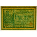 Gdańsk - 50.000 marek 1923 - zielony - PIĘKNY