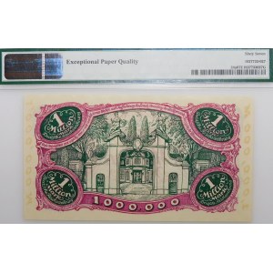 Gdańsk - 1 million marks, 1923 - 5-digit serial number ❉ - rotated asterisk