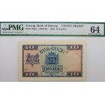 WMG - 10 guilders, 1924 - SPECIMEN - FRONT PROOF - BEAUTIFUL