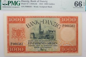 WMG - 1000 guldenów 1924 - PIĘKNY