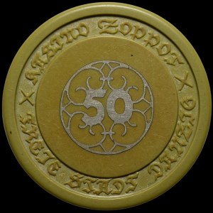 KASINO ZOPPOT (SOPOT) – 50-Gulden-Chip – (bis 1932)