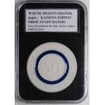KASYNO ZOPPOT (SOPOT) - żeton 50 bez nominału - (1931) - PORCELANA MIŚNIA