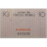Getto łódzkie - 50 fenigów 1940 - No 000121 - ENTWERTET - RZADKI