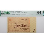 Getto łódzkie - 2 marki 1940 - No 000121 - ENTWERTET - RZADKI