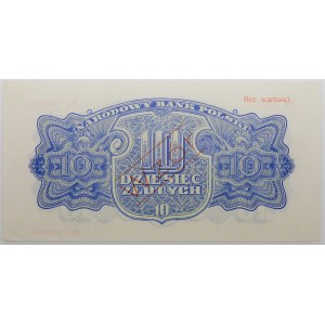 10 zlotych from 1944 - Series Dd 000000 - PROTOTYPE - BEAUTIFUL