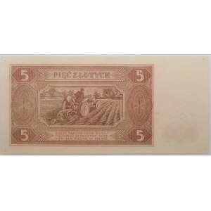 5 zlotych, 1948 – Series A 0000000 – AKCEPT – RARE