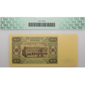 20 Złoty 1948 – Serie HM 97... – LAMINIERTES Papier – WUNDERSCHÖN