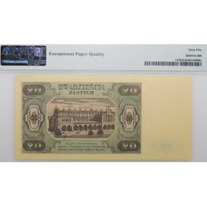 20 złotych 1948 - seria HM 98... - papier PLASTYFIKOWANY - PIĘKNY