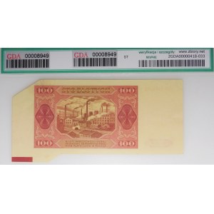 100 zlotych, 1948 – GU series – DESTRUKT – the so-called “butterfly”