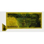 100.000 Złoty 1990 – Serie AB – DESTRUKT – der sogenannte „Schmetterling“