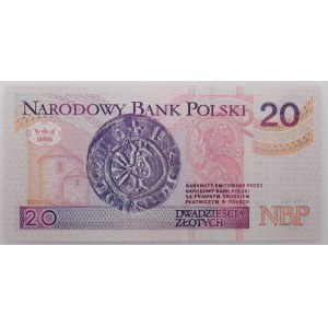 20 zlotých 1994 – séria AA – prvá séria