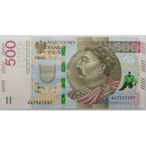 500 Złoty 2016 – Serie AA – erste Serie